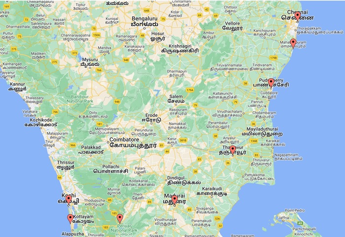 Tour de l'Inde du Sud aux épices avec plage